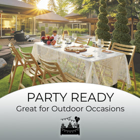Exquisite waterproof rectangle table protector suitable for indoor or outdoor use