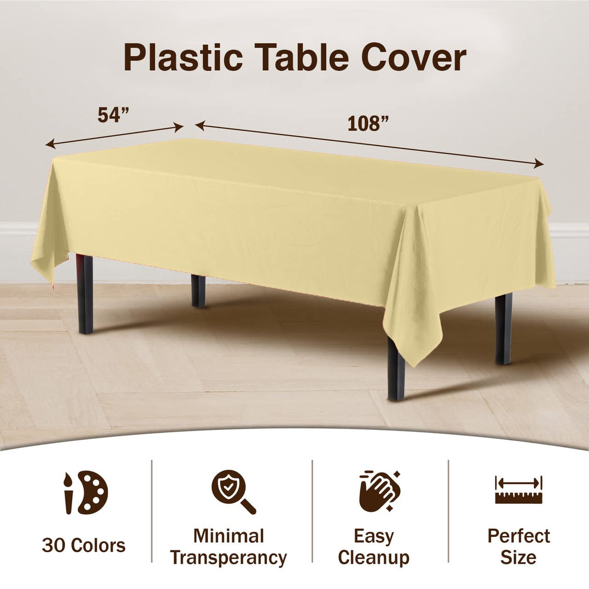 Exquisite waterproof table cover close-up highlighting durable plastic.