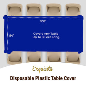 Exquisite waterproof tablecloth protects surfaces during celebrations and family meals.