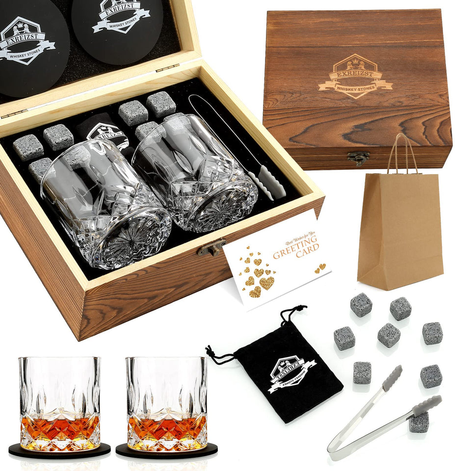 EXREIZST whiskey stones gift box highlights premium presentation for gifting