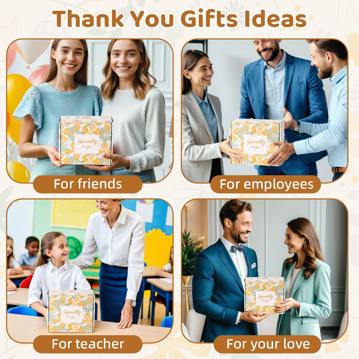 EXTALOW thank-you card pairing with the gift box for a personal touch