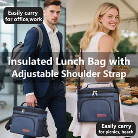 ExtraCharm lunch bag at beach picnic scene highlighting durable, reusable design.