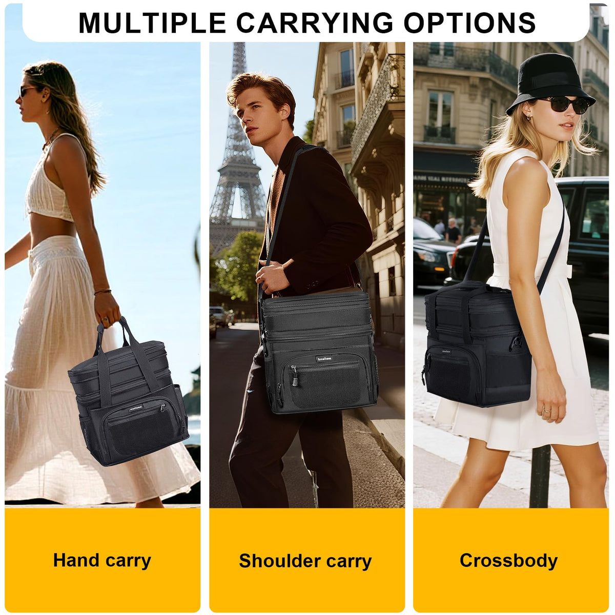 ExtraCharm lunch box folds flat for compact storage and travel.