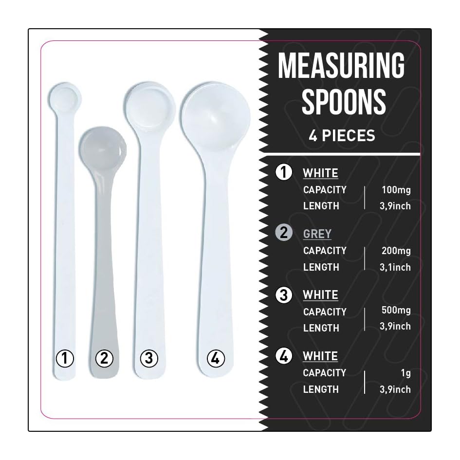 Extrakt Manufaktur Hamburg dosing spoon 100 mg for precise powder measurements.