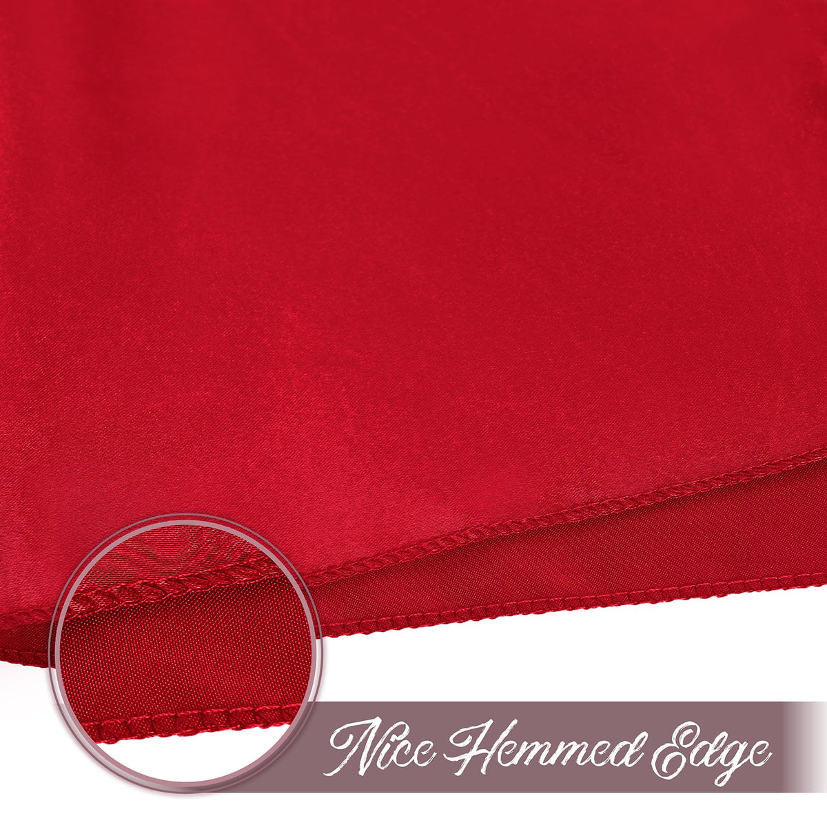 Eychei satin napkins machine washable and durable for daily use.