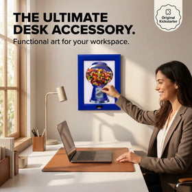 Eye Candy Frame easy-fill back hole simplifies loading snacks.