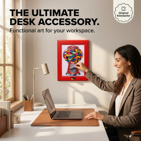 Eye Candy Frame easy-fill and turn-handle for simple dispensing