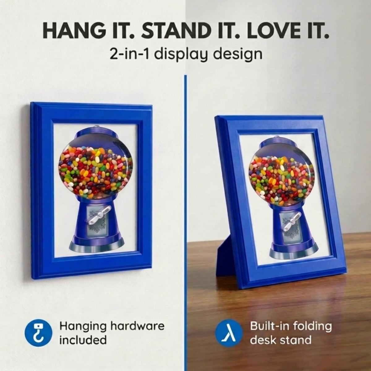 Eye Candy Frame treat-dispensing mechanism delivers snacks with a simple turn.