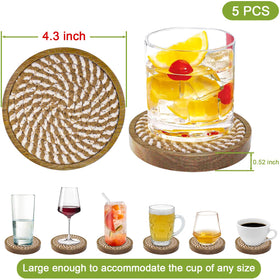 Eykao rustic-handcrafted coasters; versatile home decor for bars and tables