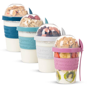 EYNEL 4 pack yogurt parfait cups ready for breakfast prep.