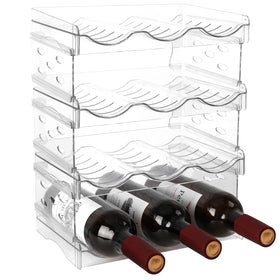 EZ COZY 4-tier wine rack front view for pantry organization