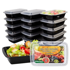 Ezalia 32oz meal prep containers with lids for organized weekly meals.