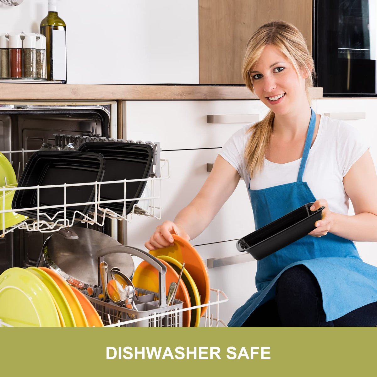 Ezalia microwave and dishwasher safe containers for quick cleanup.
