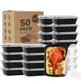 Ezalia 50-pack 38oz containers for family meal prep and portions.