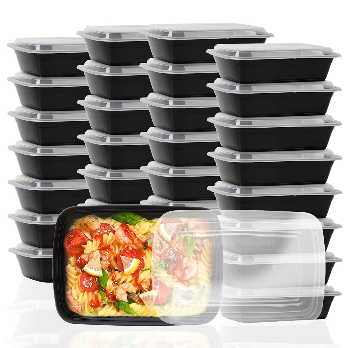 Ezalia 38oz meal prep container front view for weekly lunch prep