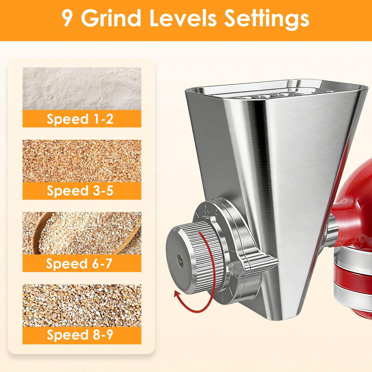 Detachable design of Ezato grain mill makes cleanup fast and easy.