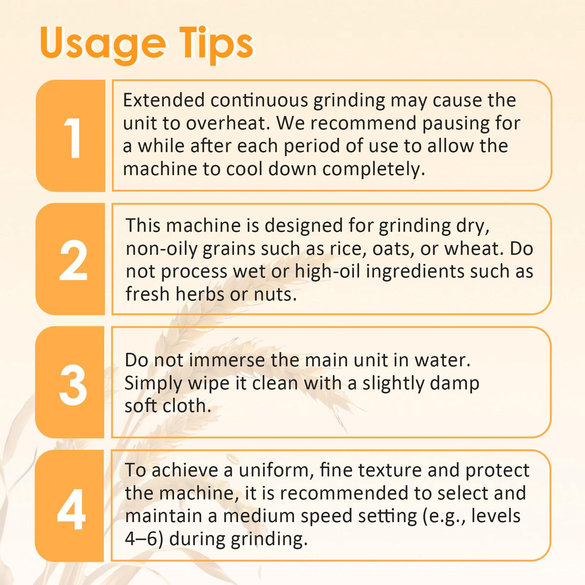 Included cleaning brush helps remove residue after milling with Ezato mill.