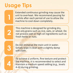 Included cleaning brush helps remove residue after milling with Ezato mill.