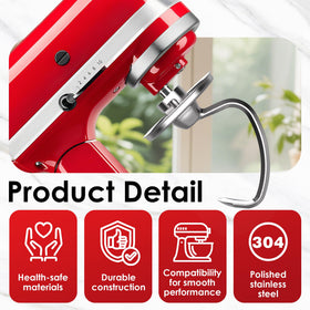 Ezato KitchenAid dough hook handling sticky dough with ease.