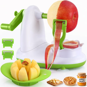 EZMO Apple Peeler with 8-wedge slicer for even slices ideal in pies and sauces