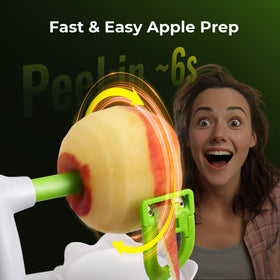 EZMO Apple Peeler peels pears with similar firmness for easy prep