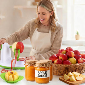 EZMO Apple Peeler strong suction base keeps it steady on smooth surfaces