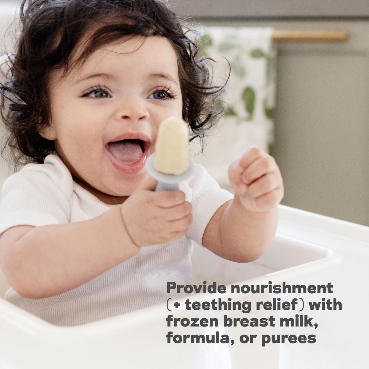 ezpz Tiny Pops blush color offers gentle sensory appeal.