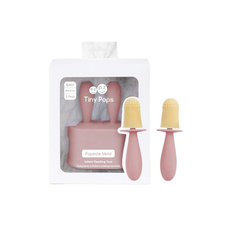 ezpz Tiny Pops blush mold for infant-sized ½ oz portions.