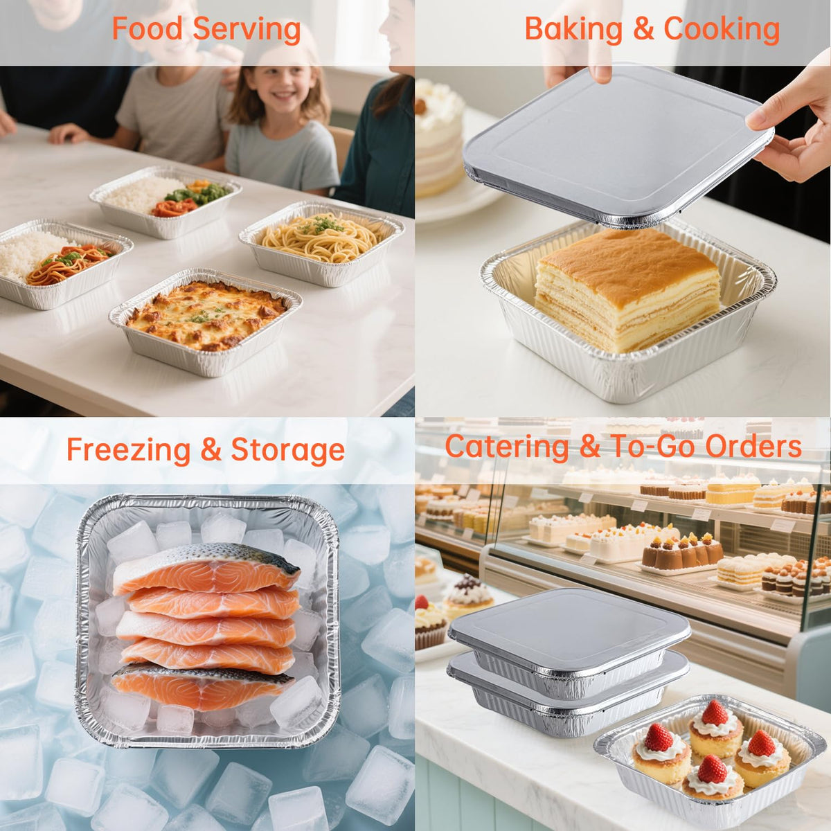 Ezsart recyclable disposable pans with lids for eco-friendly cleanup