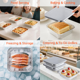 Ezsart recyclable disposable pans with lids for eco-friendly cleanup