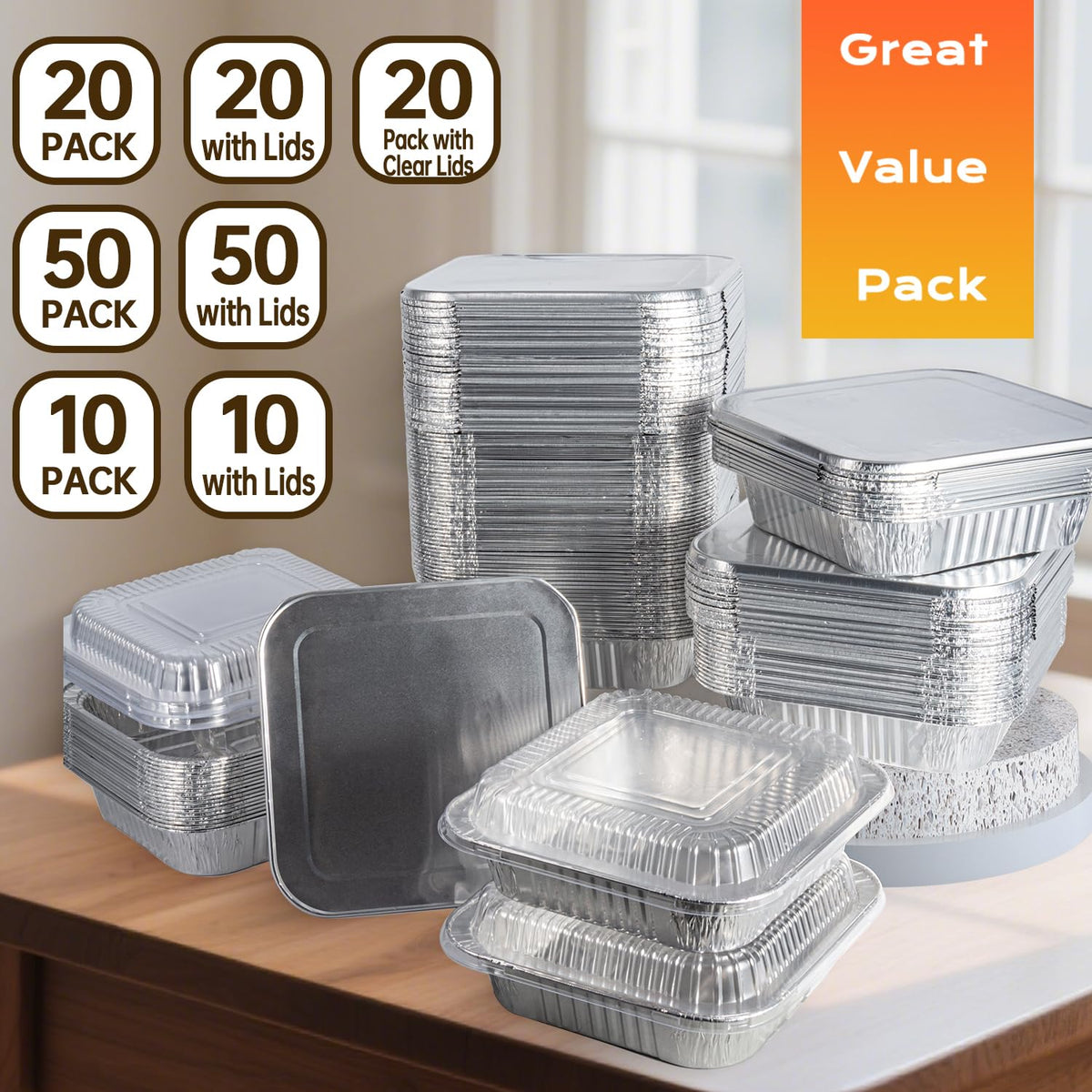 Ezsart holiday catering pans with lids for gatherings and events