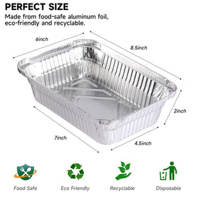 Ezsart recyclable aluminum pans support eco-friendly disposal and recycling.