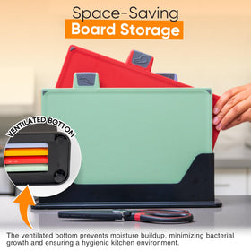 EZTICO BPA-free plastic cutting boards for safe meal prep.