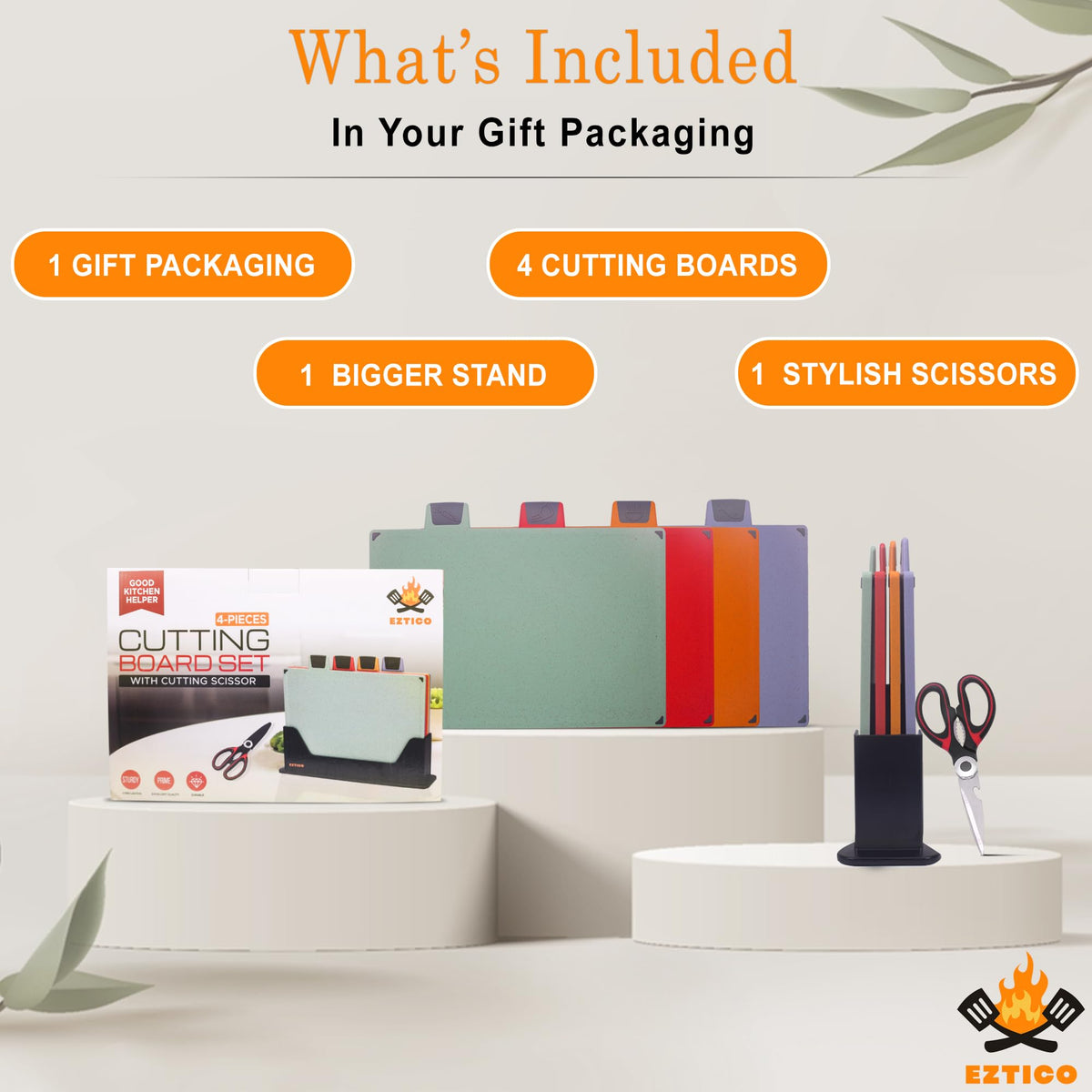 EZTICO charcuterie boards organizer keeps accessories neatly stored.