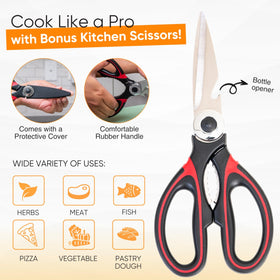 EZTICO premium scissors included for quick prep tasks.