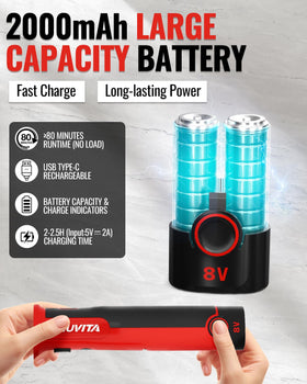 EZUVITA quick-release blades detach for effortless cleaning