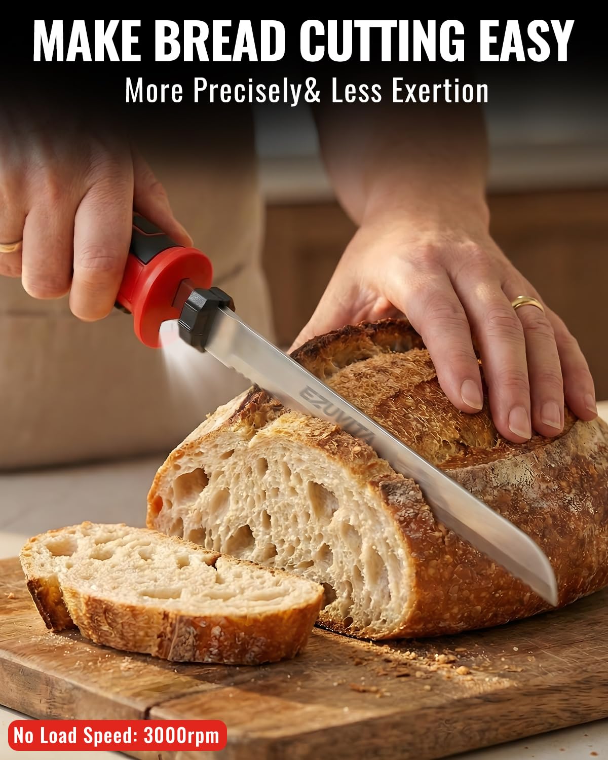 EZUVITA carving fork assists precise serving after slicing