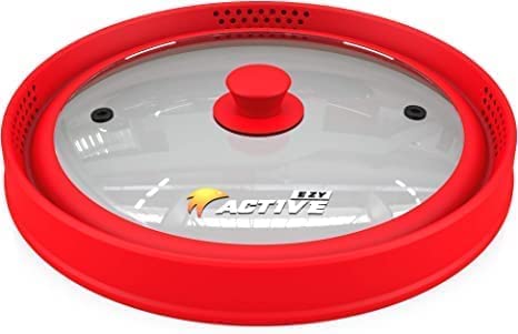 EZY ACTIVE dishwasher-safe splatter cover cleans quickly after meals.