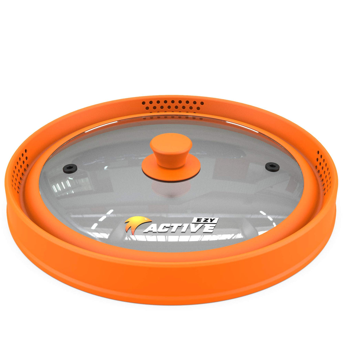 EZY ACTIVE heat‑resistant microwave lid rated up to 450°F keeps the kitchen tidy.