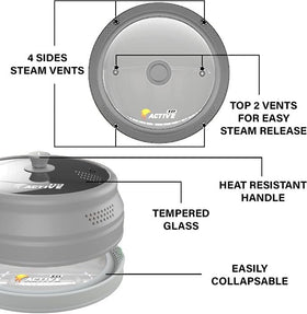 EZY ACTIVE silicone-edge detail, heat resistant and dishwasher safe.