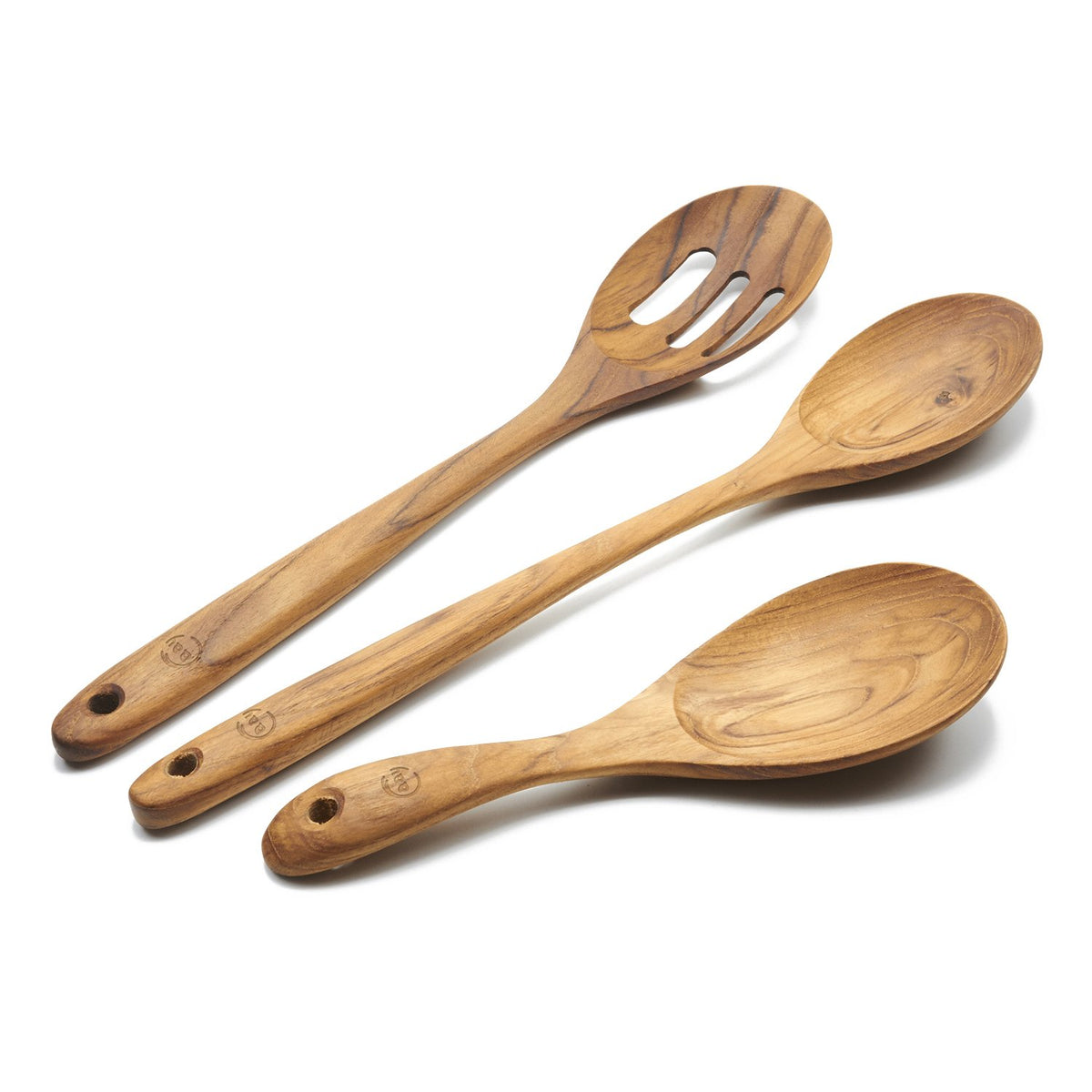 FAAY 3-in-1 teak cooking spoon with ergonomic grip for precise stirring