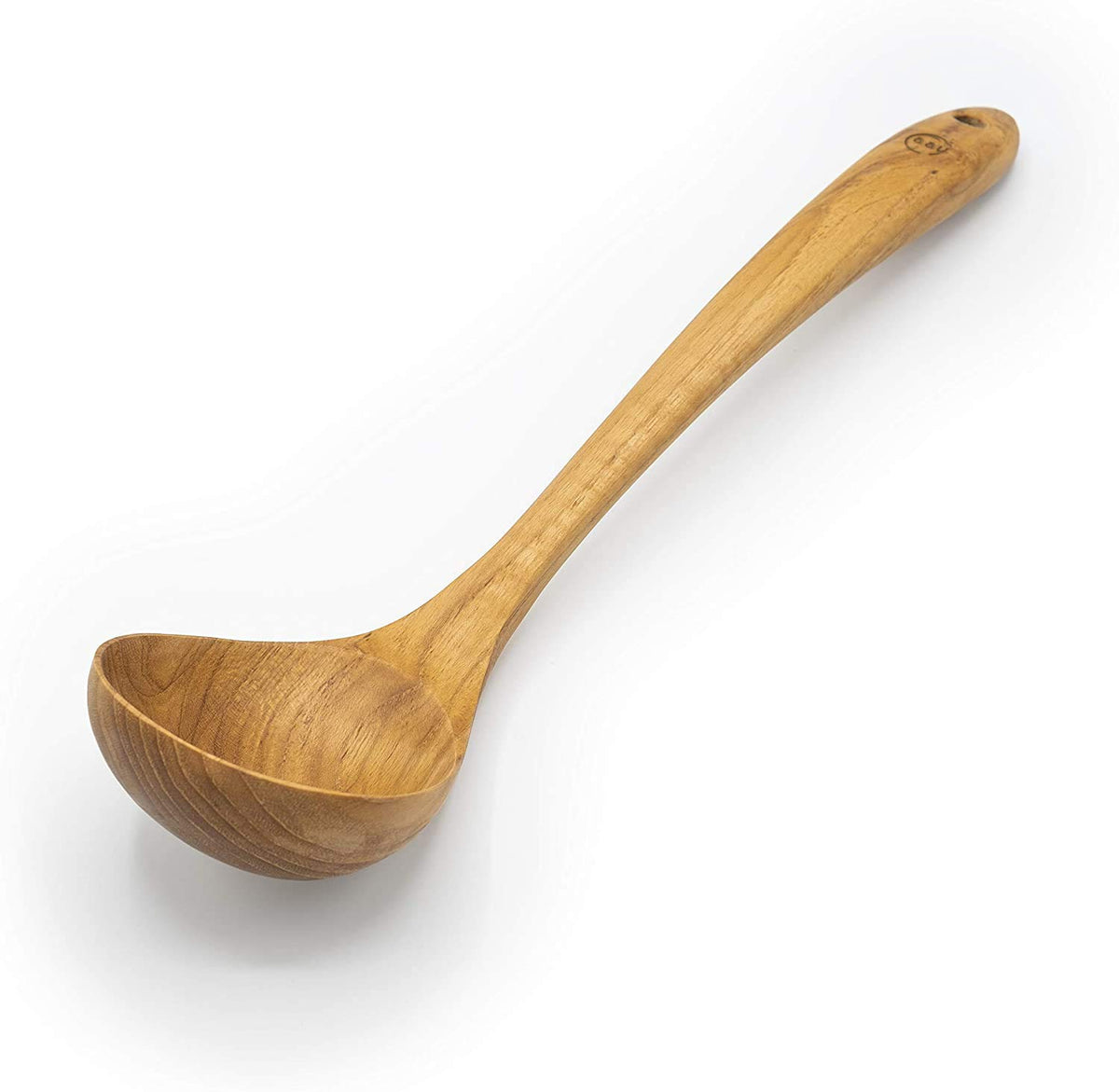 FAAY Original Teak Ladle woodgrain close-up highlighting natural finish and durable craftsmanship.