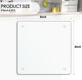 FAAYUCK 8x8 glass board resists scratches and stains for quick cleanup after prep
