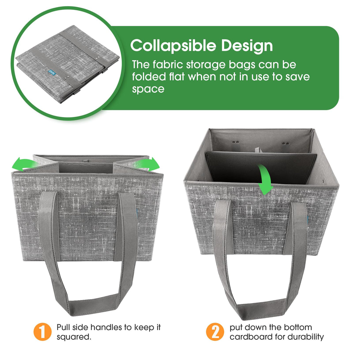 Fab totes 3-pack grey display showcasing convenient multi-pack in your cart