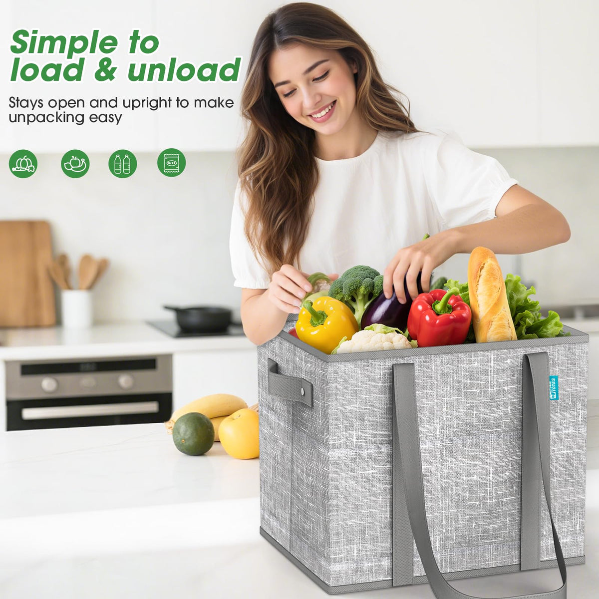 Fab totes easy-clean surface image emphasizing wipe-and-go maintenance
