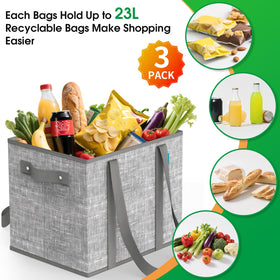 Fab totes hard-bottom structure providing sturdy support for bulky items