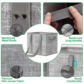 Fab totes folded-flat display illustrating compact storage after shopping trips
