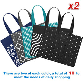 Fab totes stands upright when filled, retaining shape for easy packing.