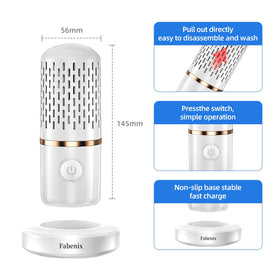 Fabenix water purification action showing OH-ions for residue removal on produce