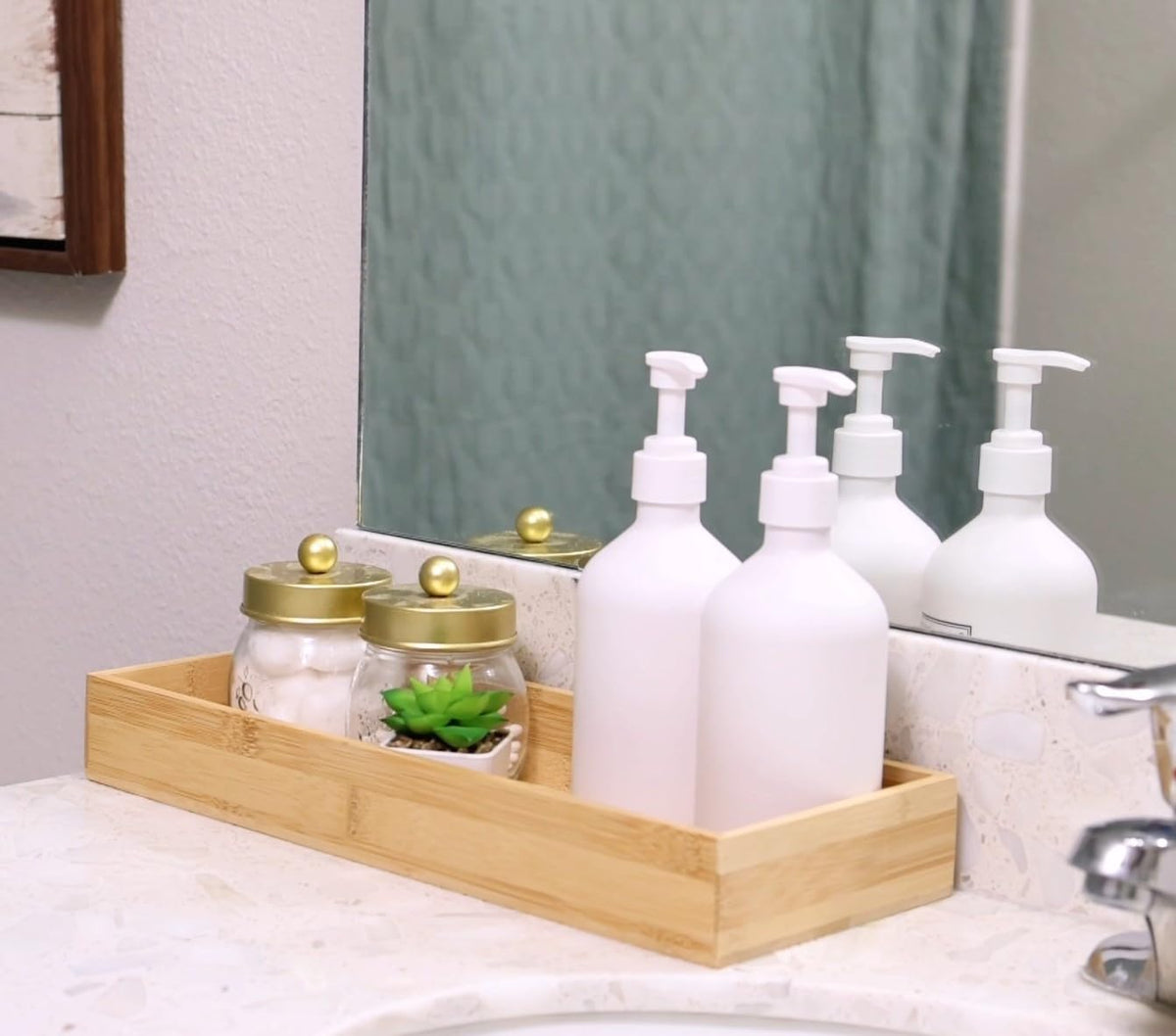 Fabsome bathroom makeup drawer organizer keeps vanity items neatly accessible.